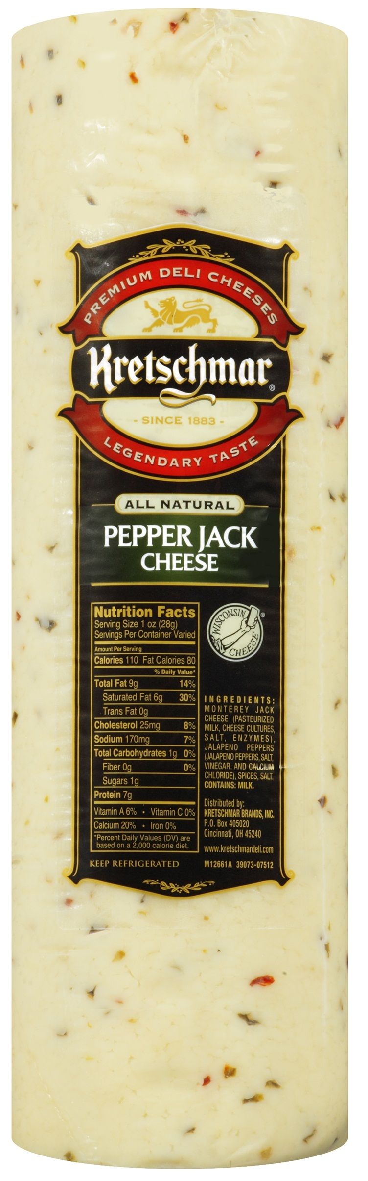 Kretschmar Pepperjack Cheese, 6 Pound -- 2 Per Case