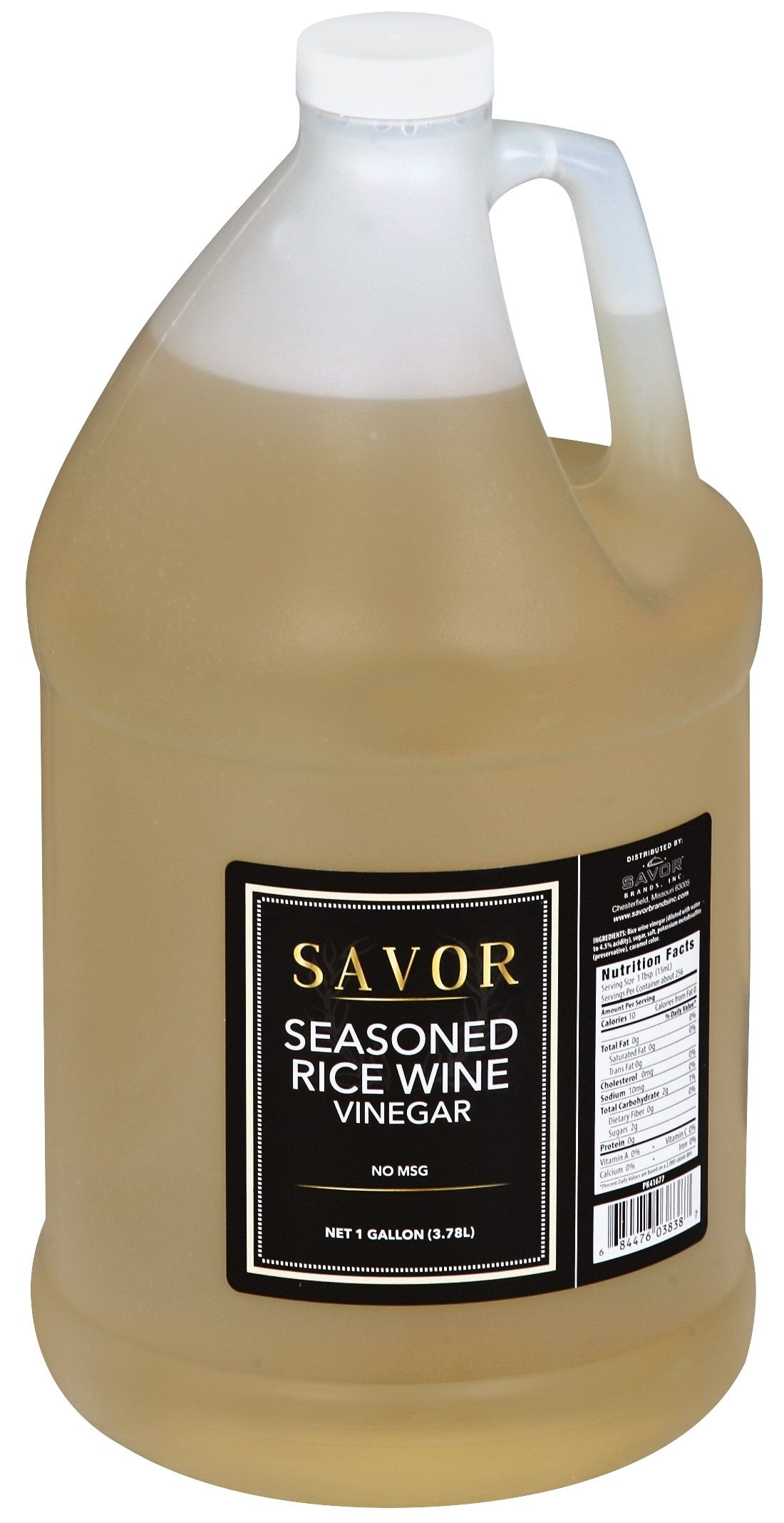 Savor Imports 4.5 Percent Seasoned Rice Wine Vinegar, 1 Gallon -- 4 Per Case