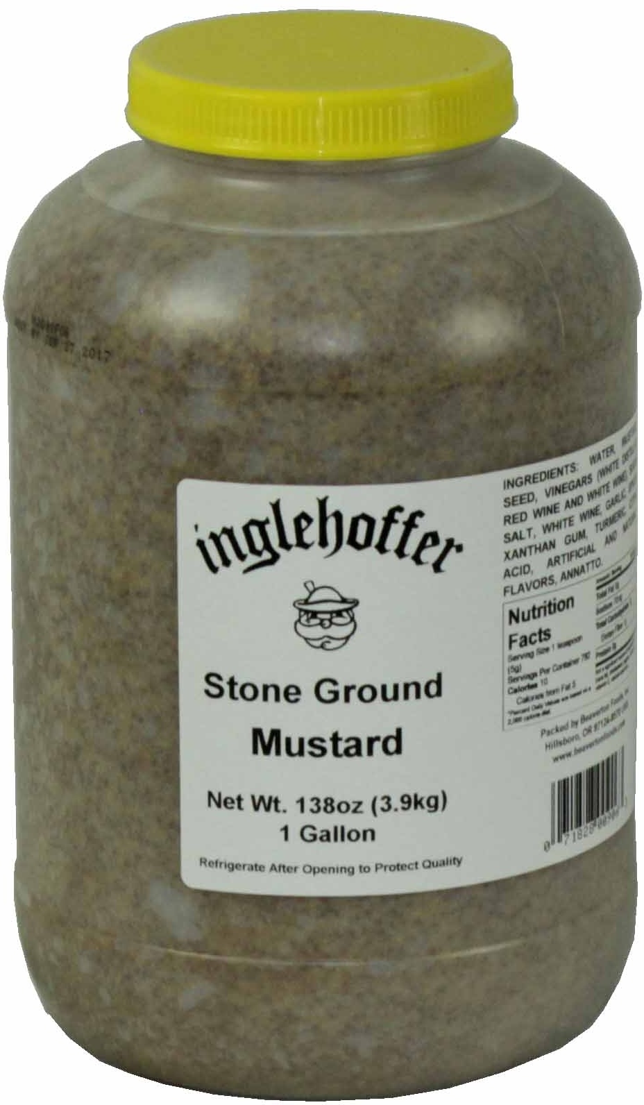 Inglehoffer Stone Ground Mustard, 144 Ounce -- 4 per case.