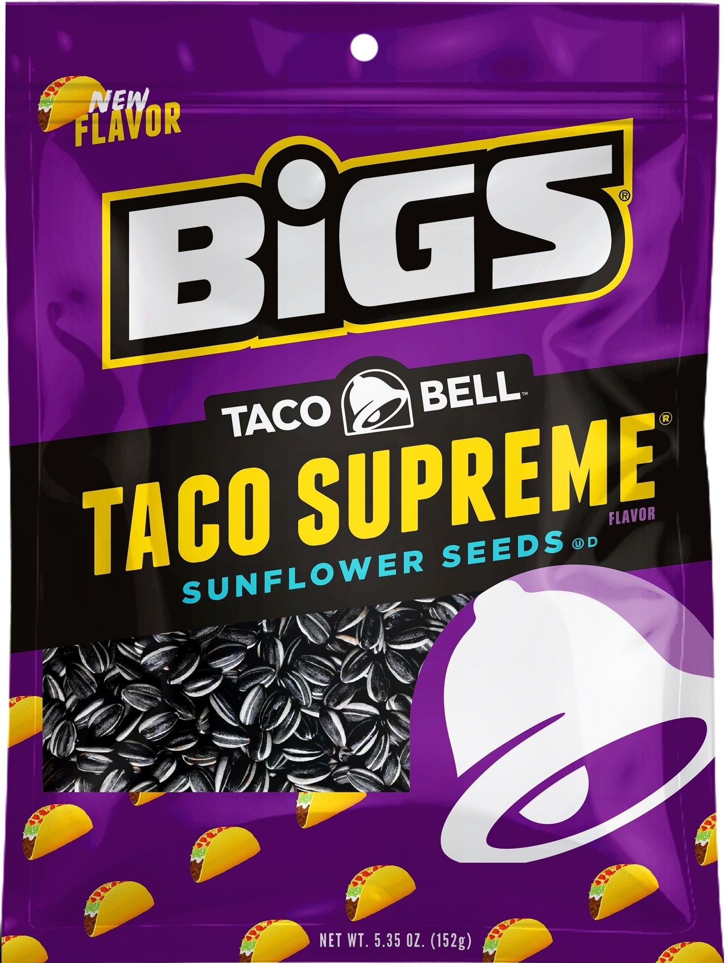 Bigs Taco Supreme Sunflower Seeds, 5.35 Ounce -- 12 Per Case
