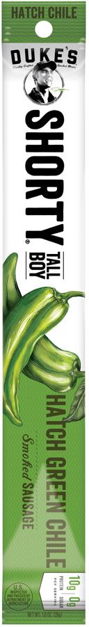 Dukes Hatch Green Chile Smoked Shorty Sausage, 1 Ounce -- 96 per case.