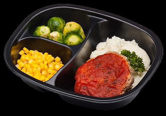 Golden Gourmet Meatloaf with Tomato Sauce Brussels Sprouts Mashed Potatoes Meal, 11 Ounce -- 20 per case.