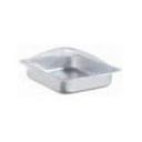 Cadco Stainless Steel Half Size Steam Pan with Clear Polycarbonate Lid, 12 7/8 x 5 x 10 1/2 inch.