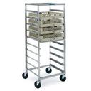 Lakeside Stainless Steel Mobile Glass and Cup Rack, Ten 20 x 20 x 4 inch Rack Capacity.