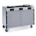 Lakeside Stainless Steel Creation Express Induction Three Stove Mobile Cooking Cart 22 x 34 x 35 1/2 inch.