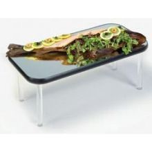 Lakeside Geneva Stacking Tired Rectangular Display Mirror Tray, 12 X 24 Inch