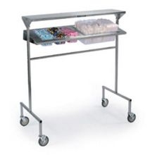 Lakeside Stainless Steel Basic Tray Starter Mobile Station, 25 1/2 x 52 1/2 x 58 inch.
