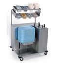 Lakeside Stainless Steel Deluxe Tray Starter Mobile Station, 35 1/2 x 39 x 60 1/4 inch.