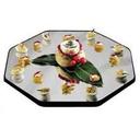 Lakeside Geneva Octagon Display Mirror Tray, 12 inch Overall Size.