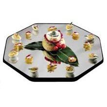Lakeside Geneva Octagon Display Mirror Tray, 12 Inch Overall Size