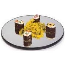 Lakeside Geneva Round Display Mirror Tray, 12 inch Overall Size.