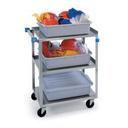 Lakeside Traditional Series Stainless Steel Standard Duty 3 Shelf Utility Cart, 15 1/2 x 24 inch Shelf.