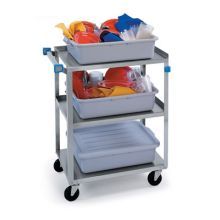 Lakeside Traditional Series Stainless Steel Standard Duty 3 Shelf Utility Cart, 15 1/2 X 24 Inch Shelf
