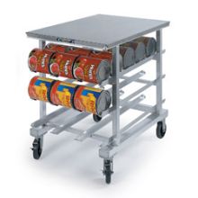 Lakeside Aluminum Stainless Steel Top Work Top Height Can Storage And Dispensing Rack, 25 X 35 X 35 Inch