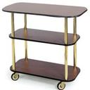Lakeside Geneva Gray Sand Rectangular Service Cart, 16 x 42 3/8 x 35 1/4 inch Overall Size.