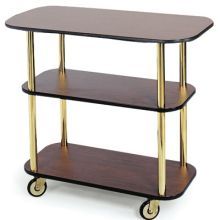 Lakeside Geneva Gray Sand Rectangular Service Cart, 16 X 42 3/8 X 35 1/4 Inch Overall Size