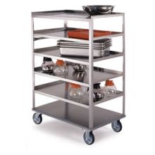 Lakeside Stainless Steel Medium Duty 8 Shelves Banquet Cart - All Shelf Edges Down, 22 1/4 x 36 3/8 x 54 1/2 inch.