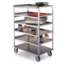 Lakeside Stainless Steel Medium Duty 8 Shelves Banquet Cart, All Shelf Edges Down, 22 1/4 X 36 3/8 X 54 1/2 Inch