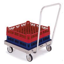 Lakeside Stainless Steel Cup And Glass Rack Dolly With Stainless Handle, 21 X 271/2 X 32 Inch