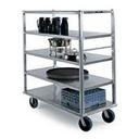 Lakeside Queen Mary Aluminum Extreme Duty 4 Shelves Banquet Cart - All Shelf Edges Down, 29 x 66 x 62 inch.