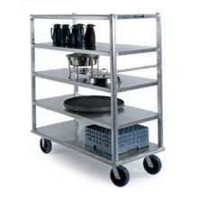 Lakeside Queen Mary Aluminum Extreme Duty 5 Shelves Banquet Cart, All Shelf Edges Down, 29 X 66 X 62 Inch