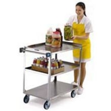 Lakeside Stainless Steel Medium Duty Traditional Series Utility Cart with 3 Shelves, 22 3/8 x 54 1/8 x 37 1/4 inch.