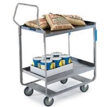 Lakeside Handler Series Heavy Duty Stainless Steel Utility Cart with 3 Shelves, 16 1/4 x 30 x 46 1/4 inch.