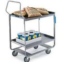 Lakeside Handler Series Heavy Duty Stainless Steel Utility Cart with 3 Shelves, 22 3/8 x 38 5/8 x 49 1/8 inch.