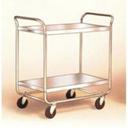 Lakeside Stainless Steel Medium Duty Traditional Series 2 Shelf Tubular Frame Assembled Utility Cart, 21 x 33 inch Shelf.