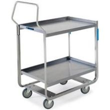 Lakeside Handler Series Stainless Steel Tough Transport NSF Utility Cart with 2 Shelves, 19 3/4 x 33 x 46 1/4 inch.