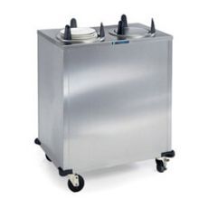 Lakeside Stainless Steel 2 Stack Non Heated Regular Round Plate Dispenser, Up To 5 Inch Accommodate Plate Size