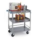Lakeside Stainless Steel Medium Duty Guard Rail Utility Cart with 3 Shelves, 19 x 31 x 33 3/4 inch.
