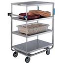 Lakeside Stainless Steel Heavy Duty NSF 4 Shelves Banquet Cart - All Shelf Edges Down, 21 1/2 x 38 1/2 x 49 1/8 inch.