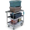 Lakeside Stainless Steel Heavy Duty NSF Traditional Utility Cart with 3 Shelves, 22 3/8 x 54 5/8 x 37 inch.