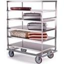 Lakeside Stainless Steel Tough Transport Queen Mary 6 Shelves Banquet Cart - All Shelf Edges Down, 30 3/4 x 51 3/4 x 64 3/4 inch.