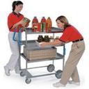 Lakeside Ergo One Series Heavy Duty Stainless Steel NSF Utility Cart with 3 Shelves, 18 5/8 x 35 3/8 x 46 3/4 inch.