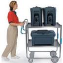 Lakeside Ergo One Series Heavy Duty Stainless Steel NSF Utility Cart with 2 Shelves, 21 5/8 x 41 3/8 x 46 3/4 inch.
