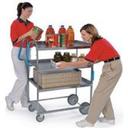 Lakeside Ergo One Series Heavy Duty Stainless Steel NSF Utility Cart with 3 Shelves, 21 5/8 x 41 3/8 x 46 3/4 inch.