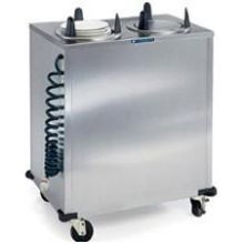Lakeside Stainless Steel 2 Stack Heated Regular Round Plate Dispenser - Upto 5 inch Accommodate Plate Size.
