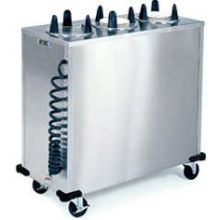 Lakeside Stainless Steel 3 Stack Heated Regular Round Plate Dispenser - 5 1/8 to 5 3/4 inch Accommodate Plate Size.