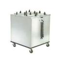 Lakeside Stainless Steel 4 Stack Heated Regular Round Plate Dispenser - 8 1/4 to 9 1/8 inch Accommodate Plate Size.