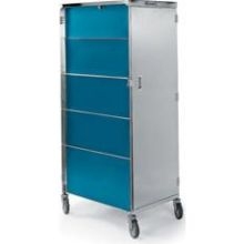 Lakeside Stainless Steel Front Door Compact Tray Delivery Cart, 23 3/4 x 33 1/4 x 70 1/4 inch Overall Size.