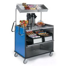 Lakeside Stainless Steel Compact Mart Cart With Laminate Finish, 28 1/4 X 49 X 72 1/4 Inch Overall Size
