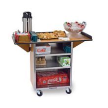 Lakeside Stainless Steel Small Drop Leaf Beverage Service Cart With Vinyl Finish, 21 X 33 1/8 X 38 5/16 Inch Overall Size