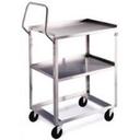 Lakeside Ergo One Stainless Steel Medium Duty Utility Cart with 2 Shelves, 22 x 39 1/8 x 44 3/8 inch.