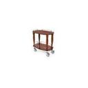 Lakeside Geneva Wood Veneer Bordeaux Serving Cart with 1 Shelf, 19 5/8 x 33 x 34 5/8 inch.
