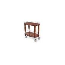 Lakeside Geneva Wood Veneer Bordeaux Serving Cart With 1 Shelf, 19 5/8 X 33 X 34 5/8 Inch