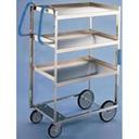 Lakeside Ergo One Series Heavy Duty Stainless Steel Utility Cart with 3 Shelves, 18 5/8 x 35 3/8 x 46 3/4 inch.