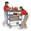 Lakeside Ergo One Series Heavy Duty Stainless Steel Utility Cart with 3 Shelves, 21 5/8 x 41 3/8 x 46 3/4 inch.