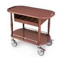 Lakeside Geneva Wood Veneer Spice Serving Cart with 1 Shelf, 17 3/4 x 35 1/2 x 29 inch.